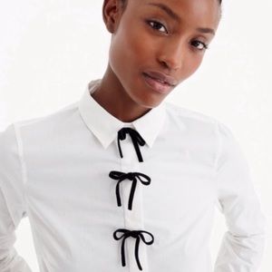J.Crew perfect shirt with velvet bows